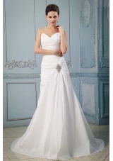 Appliques and Ruch Princess Sweetheart Wedding Dress
