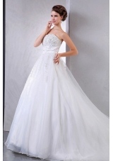 Wedding Bridal Gown With Appliques Organza Ball Gown