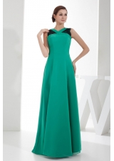 Lace V-neck Floor-length Decoration Turquoise Outfit For Prom