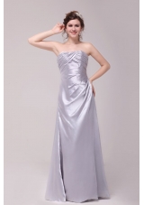 Discount Column Strapless Taffeta Prom Gown Dresses in Grey