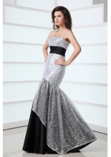 2014 Sexy Mermaid Sweetheart Sequined Grey Prom Formal Dresses