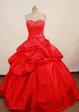 Popular Ball Gown Sweetheart Floor-length Quinceanera Dresses Appliques