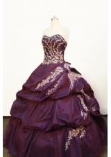Pretty Ball gown Strapless Floor-length Purple Quinceanera Dress