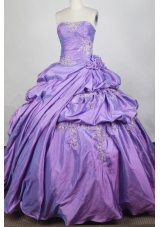 Exclusive Ball Gown Strapless Floor-length Lavender Quinceanera Dress