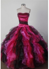 Beautiful Ball Gown Strapless Floor-length Quincenera Dresses