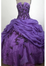 Pretty  Ball Gown Strapless Floor-length Quinceanera Dress