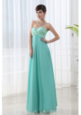 Empire Apple Green Sweetheart Backless Beading Prom Dress