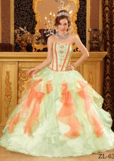 Affordable Ball Gown Sweetheart Multi-Color Quinceanera Dress with Appliques