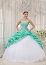 Ball Gown Sweetheart Beading and Pick-ups Appliques Quinceanera Dress