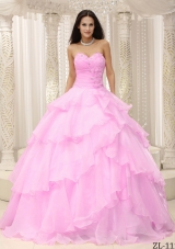 2014 Pretty Sweetheart Ruching Decorate Waist For Quinceanera Dresses