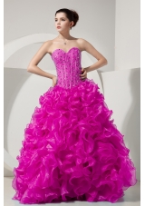Pretty Princess Sweetheart Long Quinceanera Dresses with  Beading