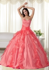 Sweet Sweetheart Ruffles Embroidery Dresses For a Quinceanera
