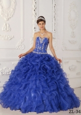 Classical Puffy Sweetheart with Appliques Quinceanera Dress for 2014