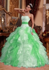 2014 Beautiful Puffy Sweetheart Beading and Ruching Quinceanera Dresses