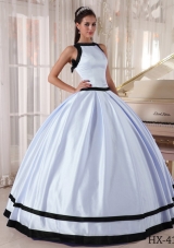 Colourful Elegant Ball Gown Bateau Satin 2014 Long Quinceanera Dress