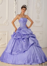 Cute Princess Strapless 2014 Spring Quinceanera Dresses with Beading