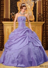 Lovely Puffy Strapless Pick-ups and Beading 2014 Quinceanera Dresses