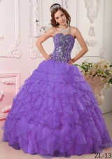 Pretty Sweetheart Ruffles and Beading Quinceanera Dresses for 2014