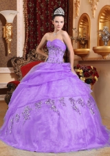 Brand New Lavender Puffy Sweetheart Beading Quinceanera Dresses for 2014