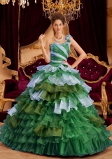 Perfect Princess One Shoulder Quinceanera Dresses with  Ruffles