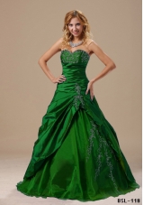 2014 Cheap Sweetheart Appliques Quinceanera Dresses Ruched