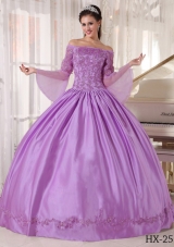 Ball Gown Off The Shoulder Appliques Dresses For a Quinceanera