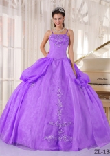 Ball Gown Spaghetti Straps Appliques and Pick-ups Quinceanera Dress 219.69