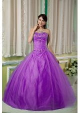 Discount Sweetheart Tulle Quinceanera Dress with Beaded Decorate