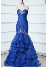 Pretty Beading Off The Shoulder Style Prom Evening Dress
