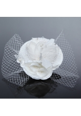 Cheap White Rhinestone Feather Imitation Pearls Hat Hair Ornament