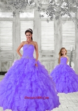 2015 Fashionable Beading and Ruching Lavender Princesita Dress