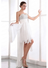 Beading White Empire Sweetheart Prom Dress for 2015