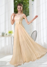 Bateau Empire Mother of the Bride Dresses with Lace and Belt