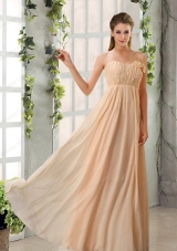 Empire V Neck Ruching Chiffon Mother of the Bride Dresses with Cap Sleeves