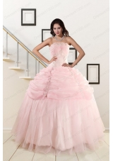 In Stock Strapless Quinceanera Dresses with Beading and Pick Ups