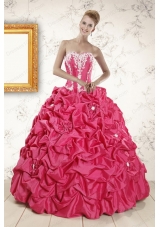 Cheap Sweetheart Ball Gown Beading Quinceanera Dresses for 2015