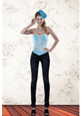 The Most Popular Ruffles Baby Blue Sweetheart Corset for 2015