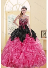 2015 Fashionable Beading and Ruffles Sweet 16 Dresses in Multi Color