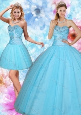 2015 Discount Sweetheart Beaded Sweet Sixteen Dress in Baby Blue