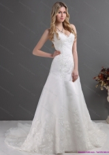 2015 Perfect Lace Wedding Dress with Spaghetti Straps