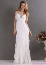 2015 New Style Empire Criss Cross Wedding Dress with Beading