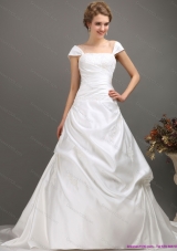 2015 Perfect Square Lace Wedding Dress with Floor Length