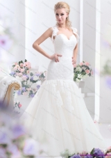 2015 Elegant Sweetheart Wedding Dress with Lace