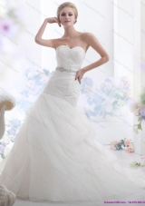 2015 Gorgeous Sweetheart Wedding Dress with Beading