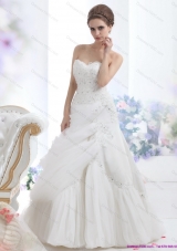 Strapless Ruffles and Beading White Bridal Gowns for 2015