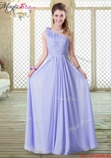2016 Lovely Empire One Shoulder Prom Dresses in Lavender