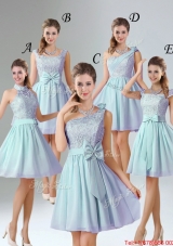2016 Romantic A Line Lace Bridesmaid Dresses