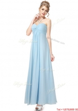 Cheap Ankle Length Sweetheart Prom Dresses in Light Blue for 2016