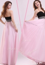 2016 Cheap Empire Sweetheart Beading Bridesmaid Dress in Baby Pink