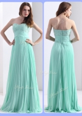 2016 Lovely Beading and Sequins Apple Green Prom Dresses with Brush Train